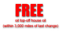 Free Top off Oil - within 3000 miles of last change